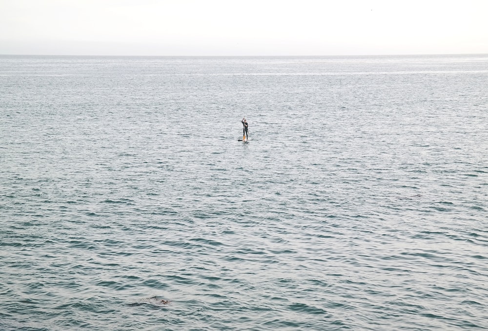 persona en el cuerpo de agua