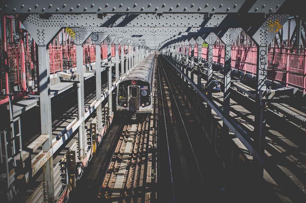 aerial photography of train