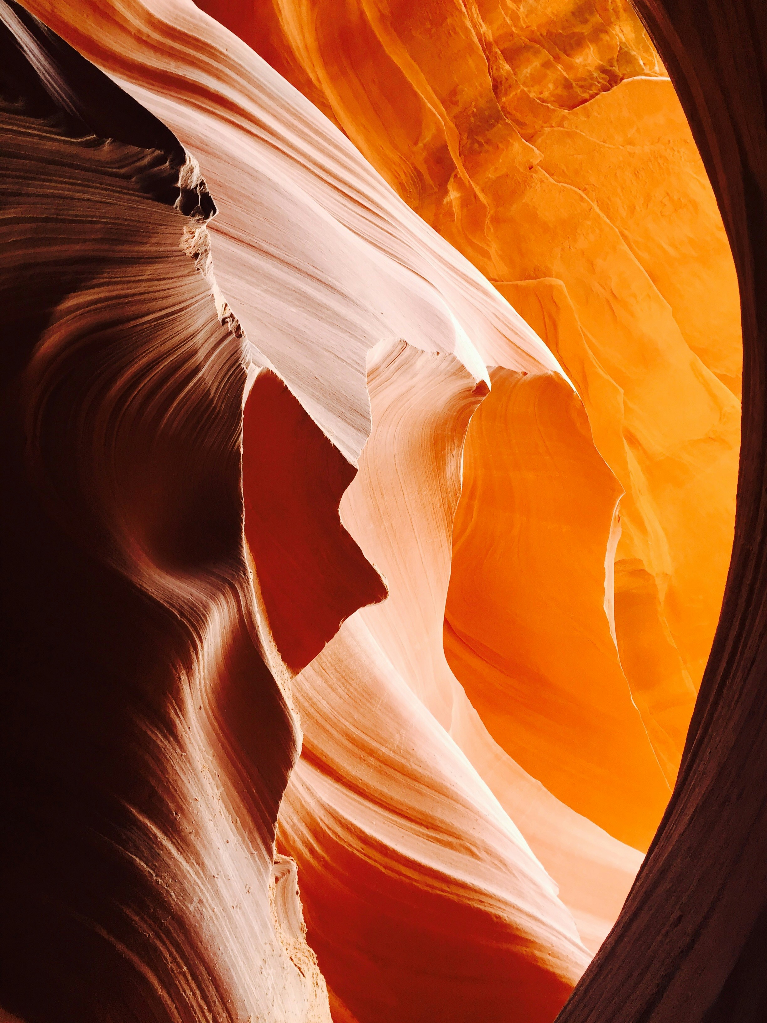 Swirling sandstone in a red canyon