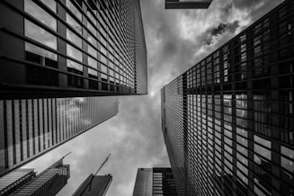 worm's-eye view of buildings