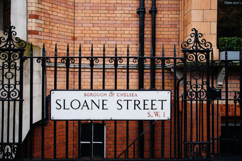 Signalisation de la rue Sloane