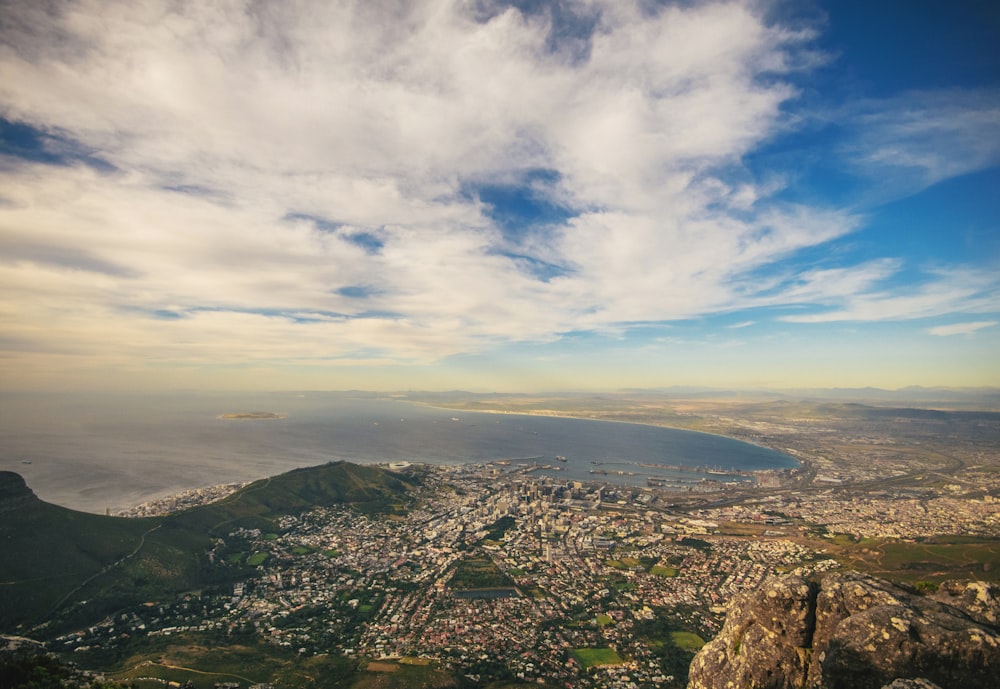 aerial photography of village