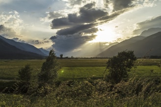 A scenic landscape showcasing mountains and valleys.