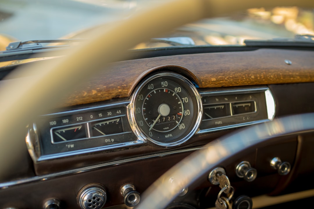 Vintage car dashboard