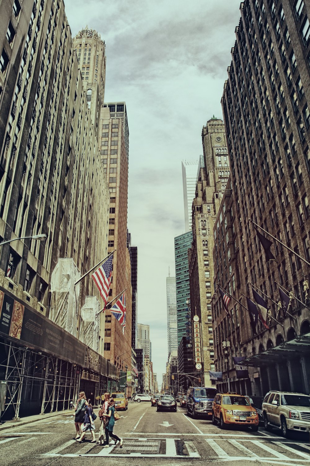 woman walking on street