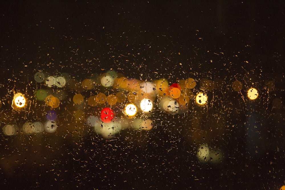 water droplets on glass window