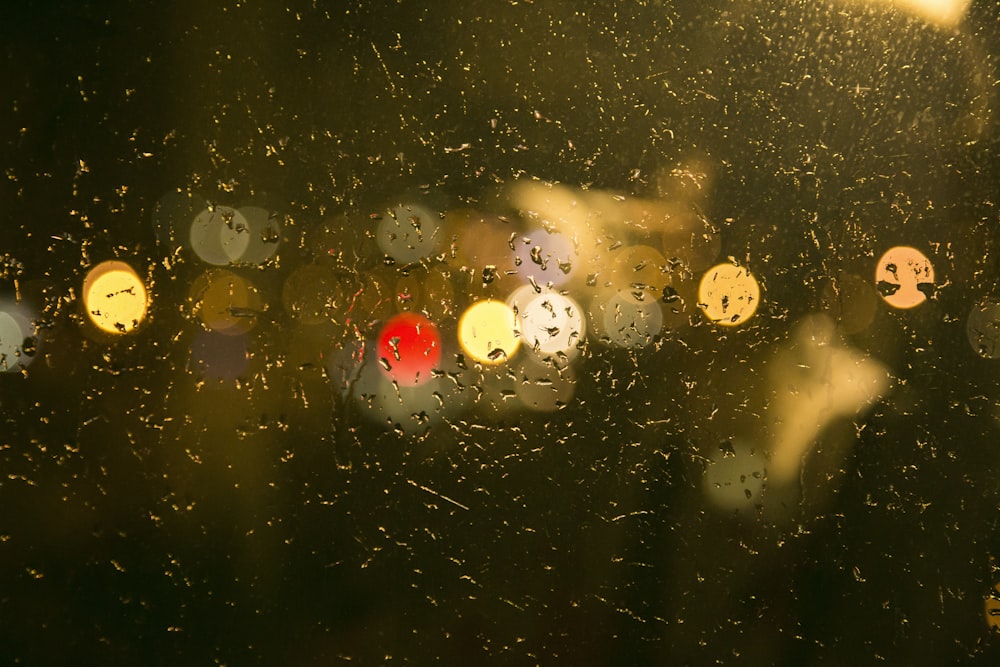 water droplets on glass window