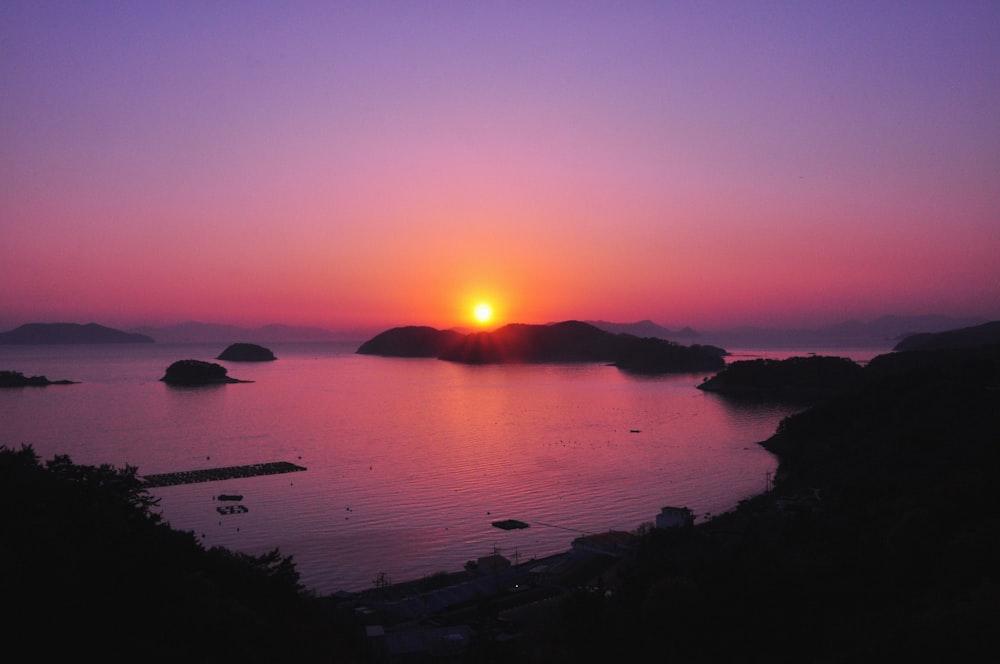 landscape photo of sunset over body of water