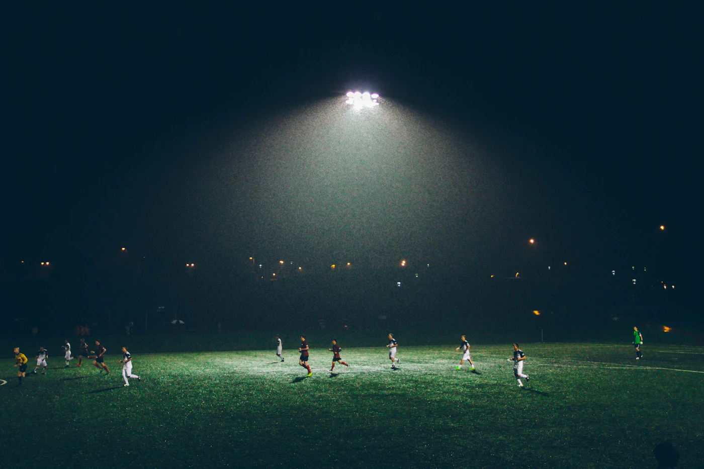 Players on a soccer field