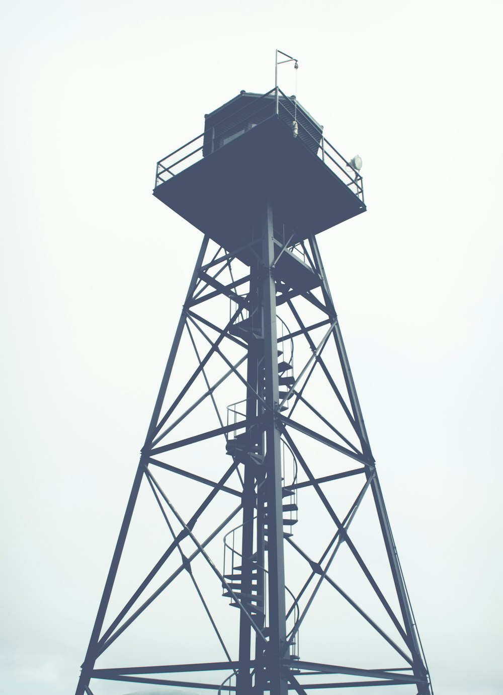 black steel tower photography