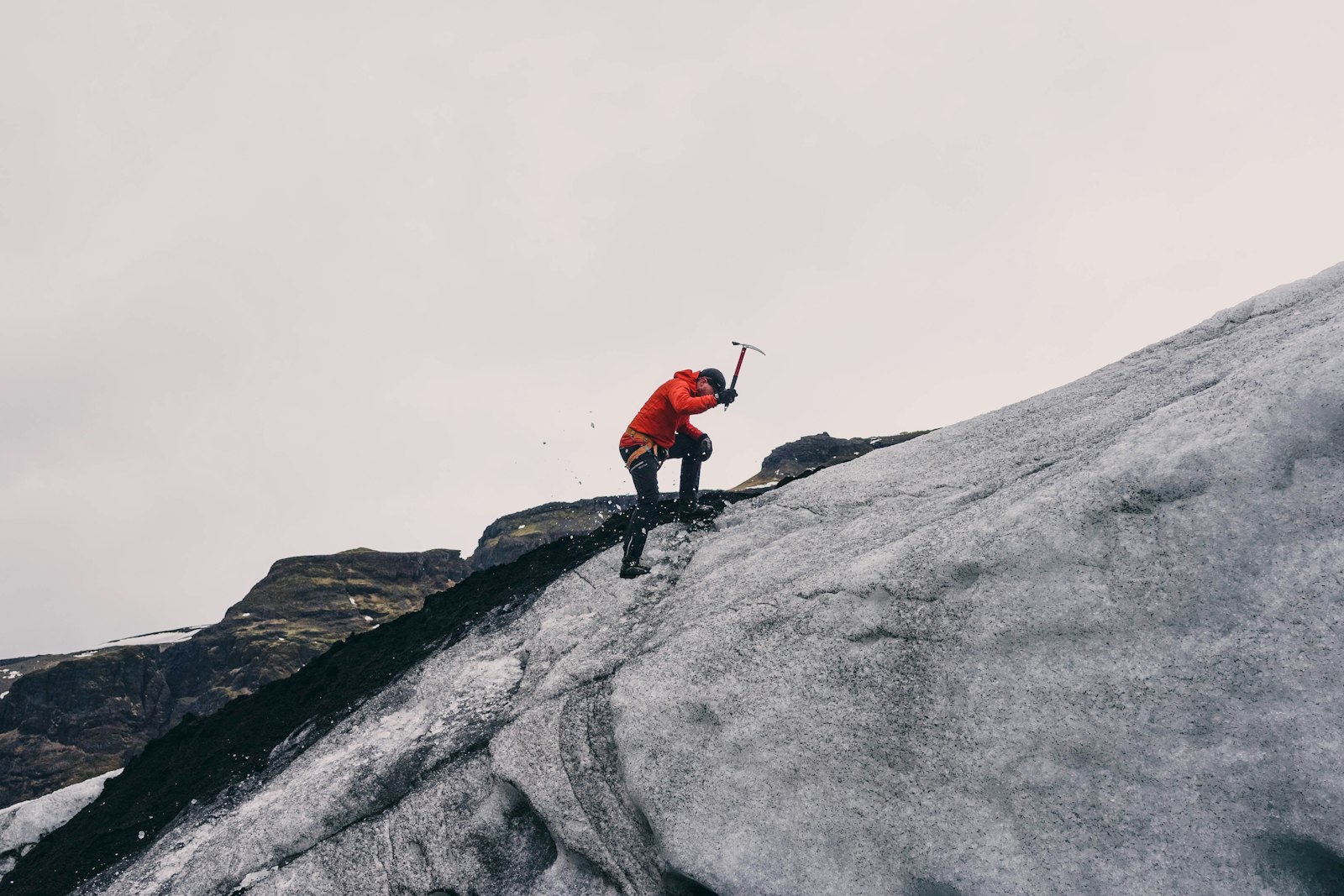 35mm F2.0 sample photo. Man climbing on mountain photography