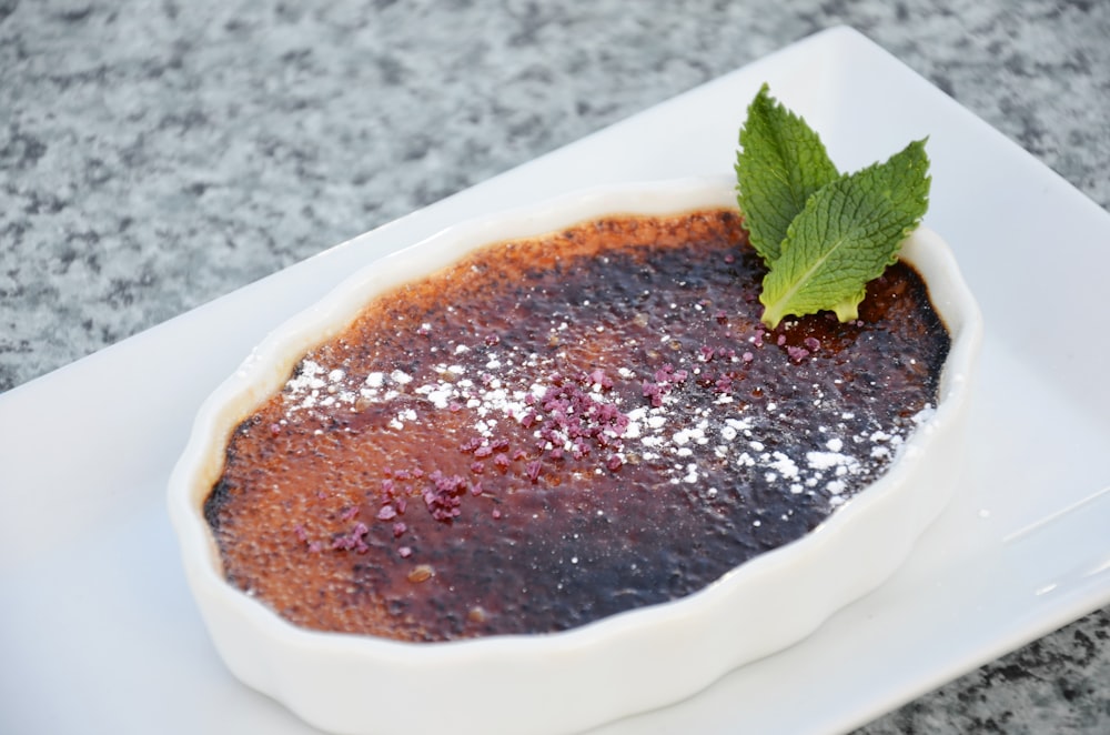 baked pastry on white ceramic bowl