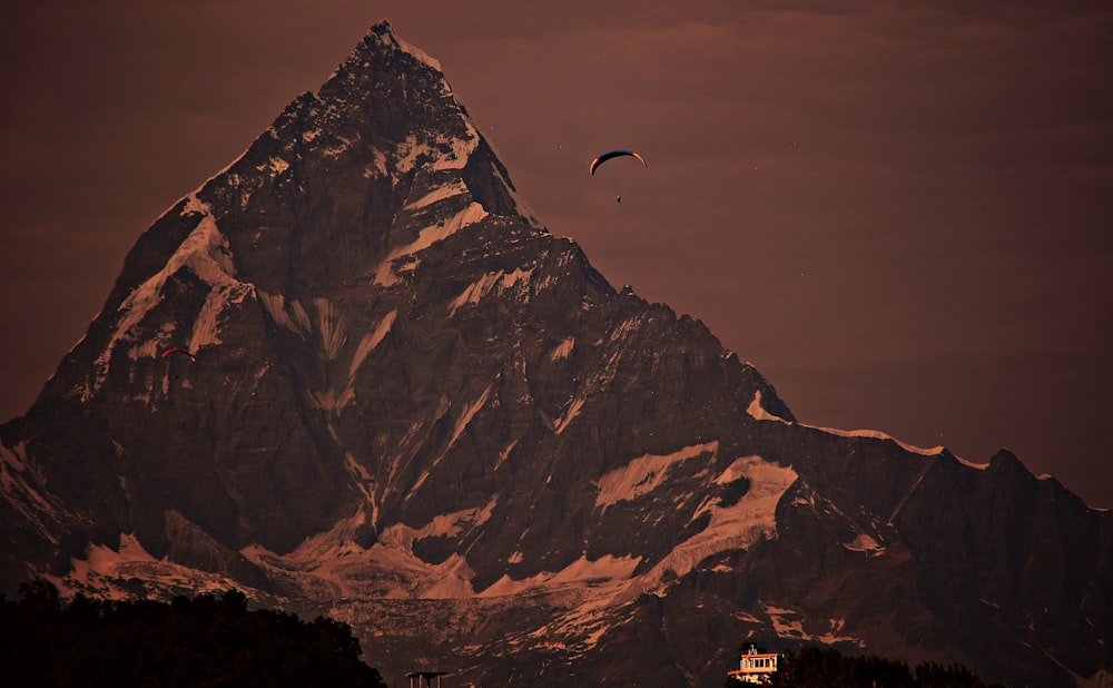 illustration de montagne noir et blanc