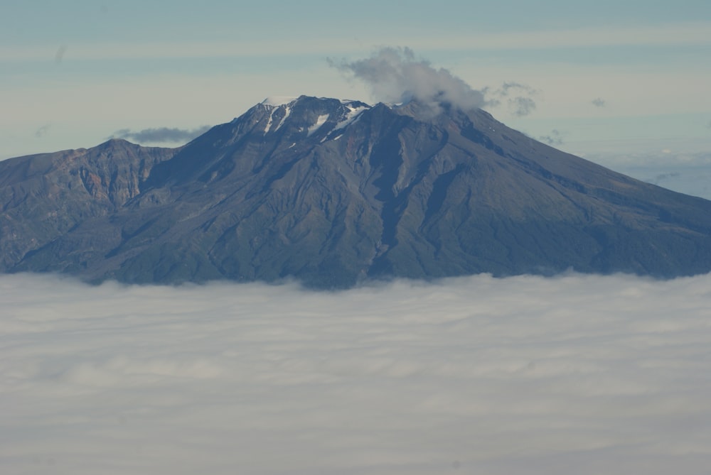 mountain surround with clouds