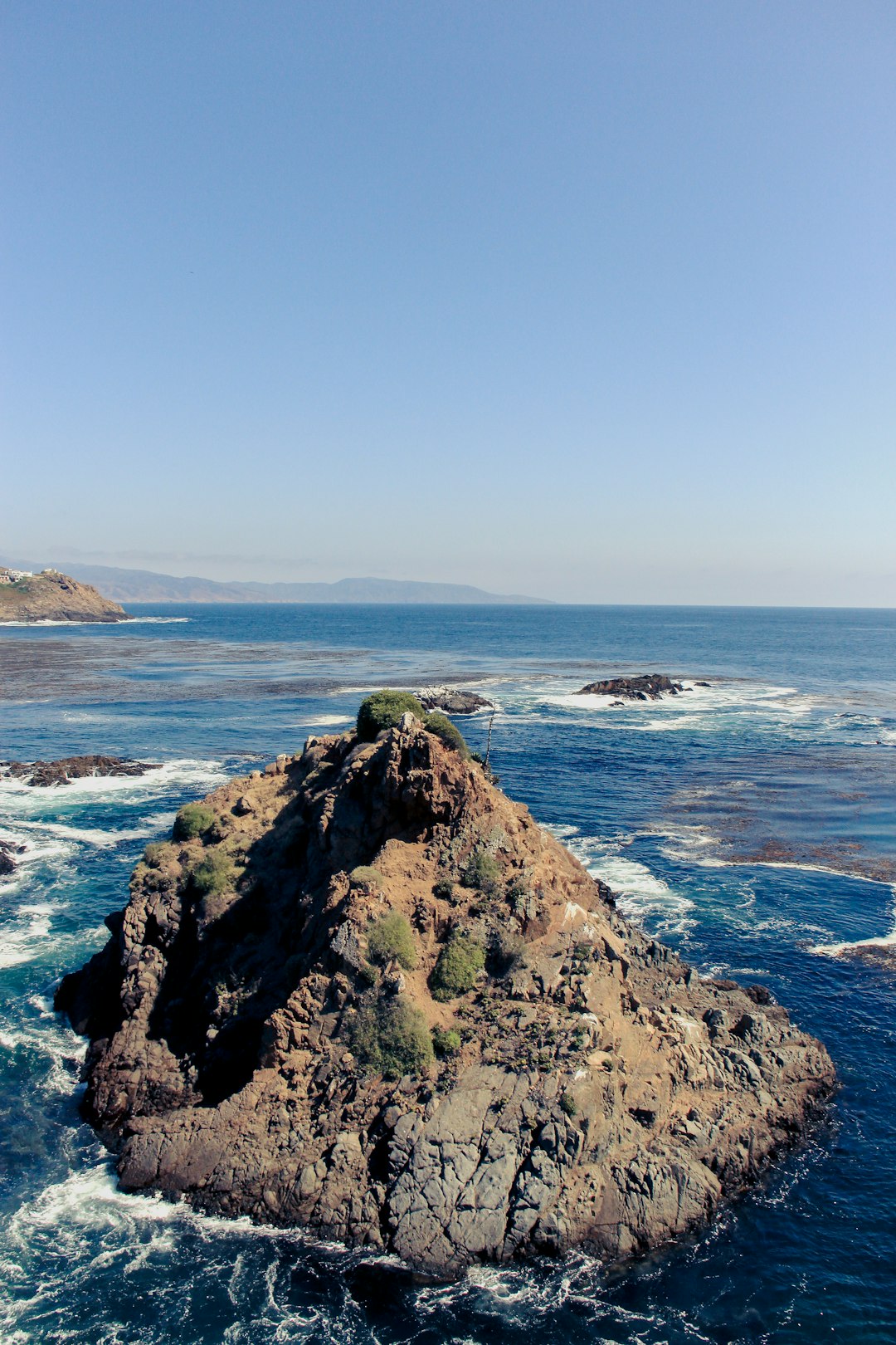 high angle photography brown and green island