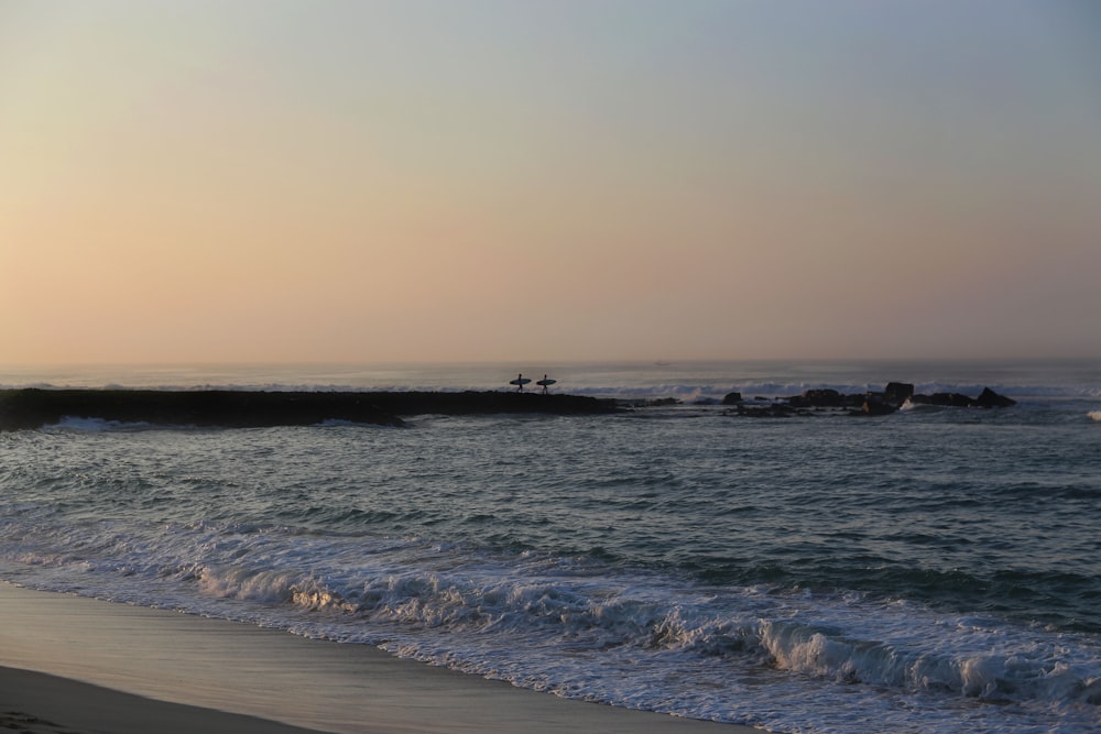 body of water near sea shore