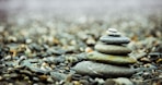 close-up photo of gray stone pile