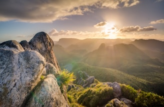 photography of mountain during sunset