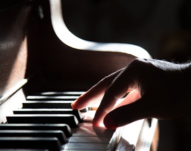 person playing piano