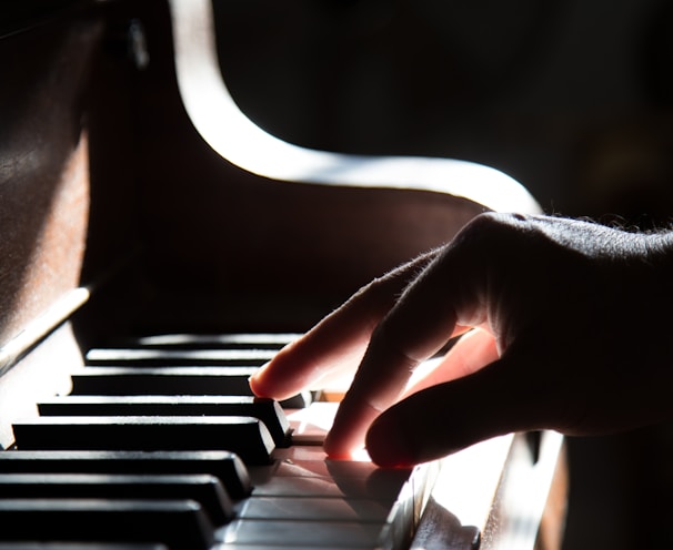 person playing piano