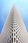 architectural and low-angle photo of white high rise building
