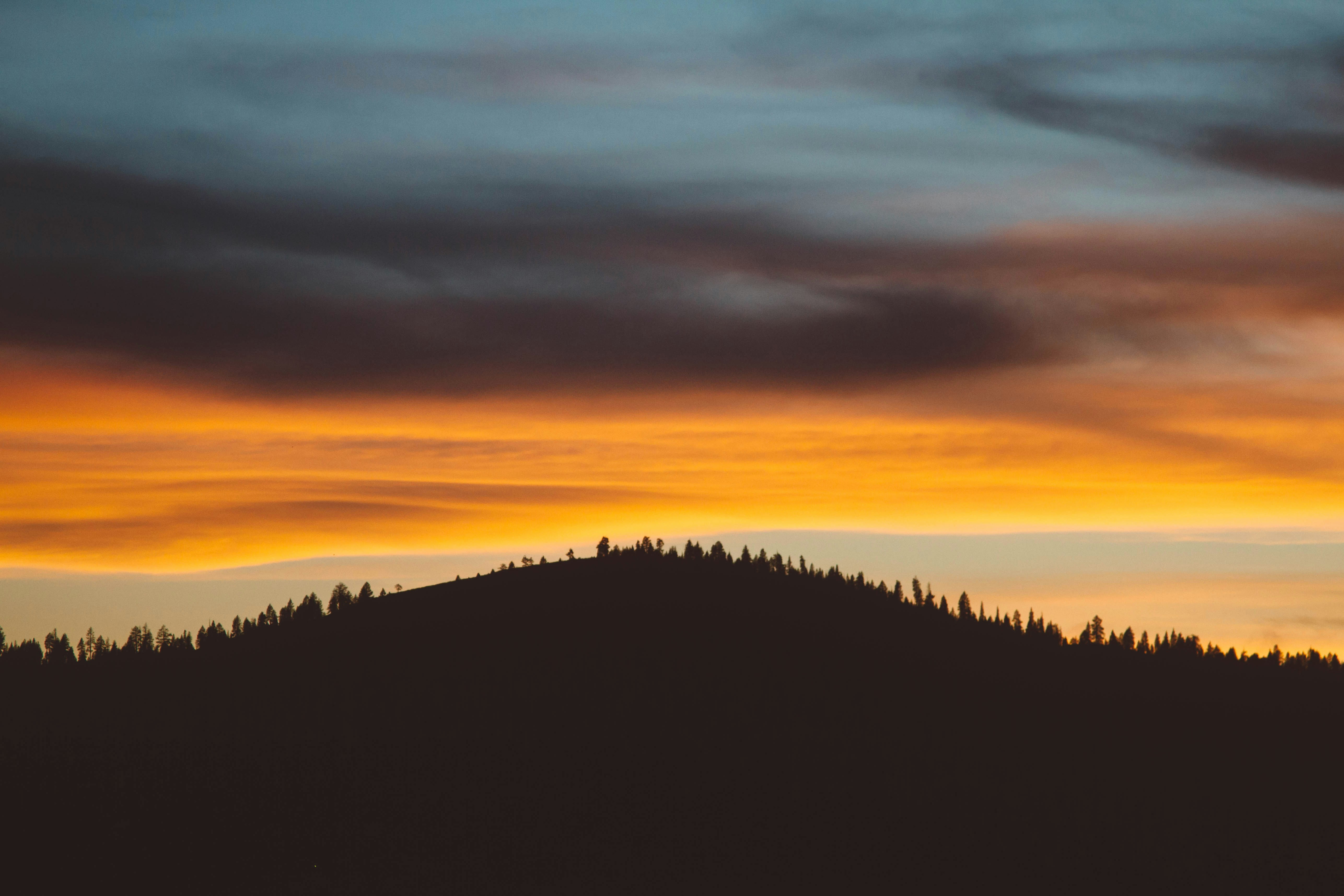 black mountain at daytime