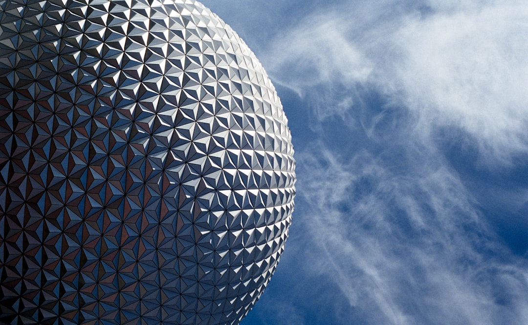 A large sphere covered with triangle-shaped tiles, Triangles on a sphere