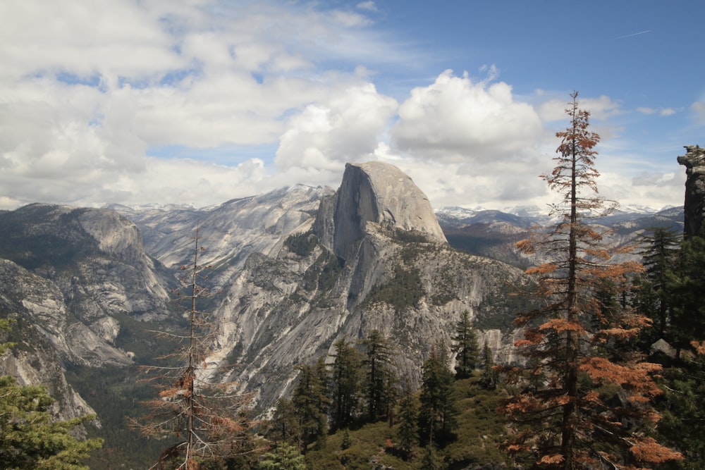 bird's eye-view photography of mountain