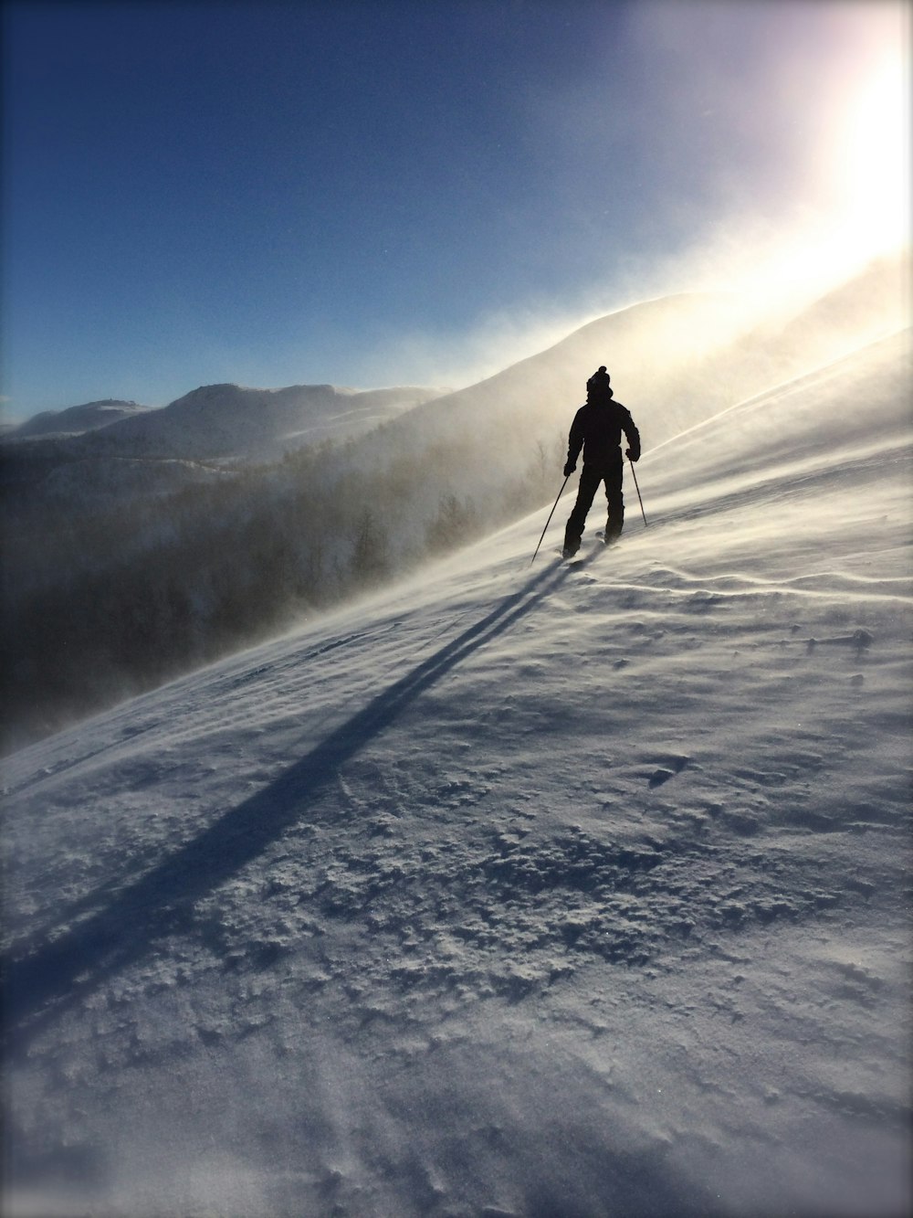 man skiing on ice near trees during daytime