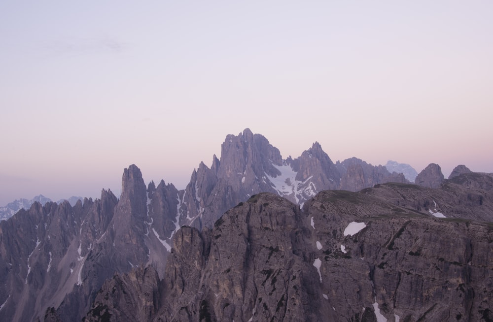 aerial photo of mountain