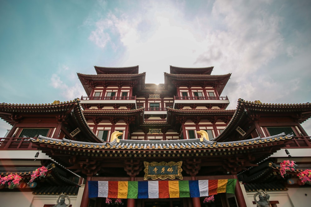 brown and white temple