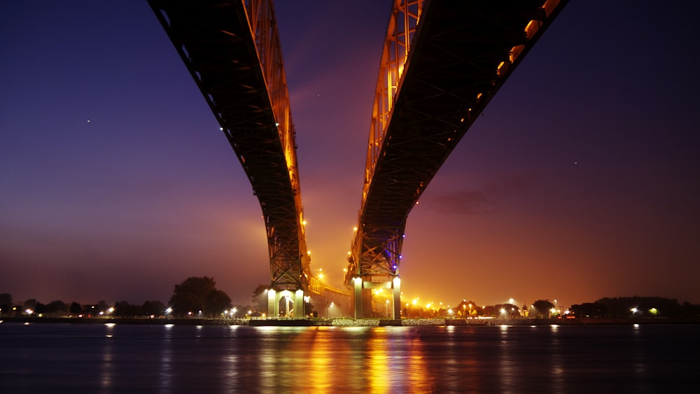 bridge during golden hour