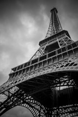 Eiffel Tower, Paris, France grayscale photography