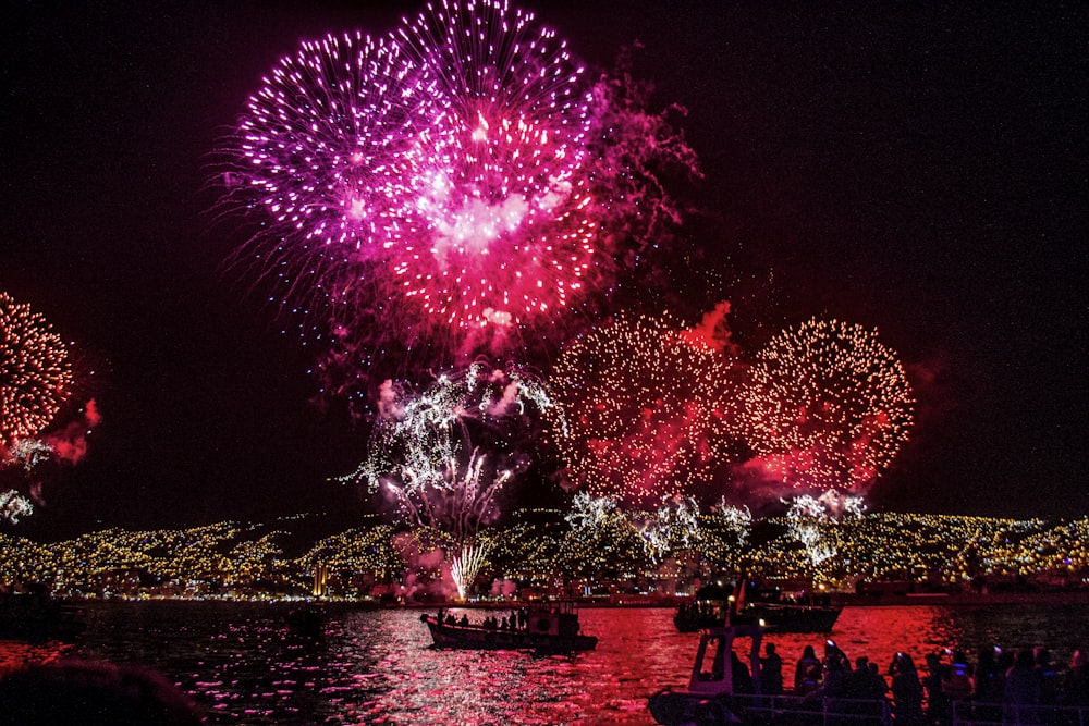 fire works festival at night