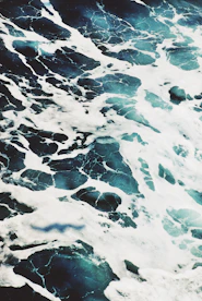 Seascape of the ocean foam