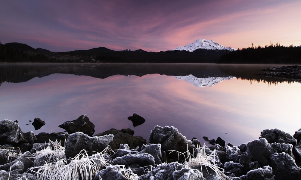 reflection of sky on water