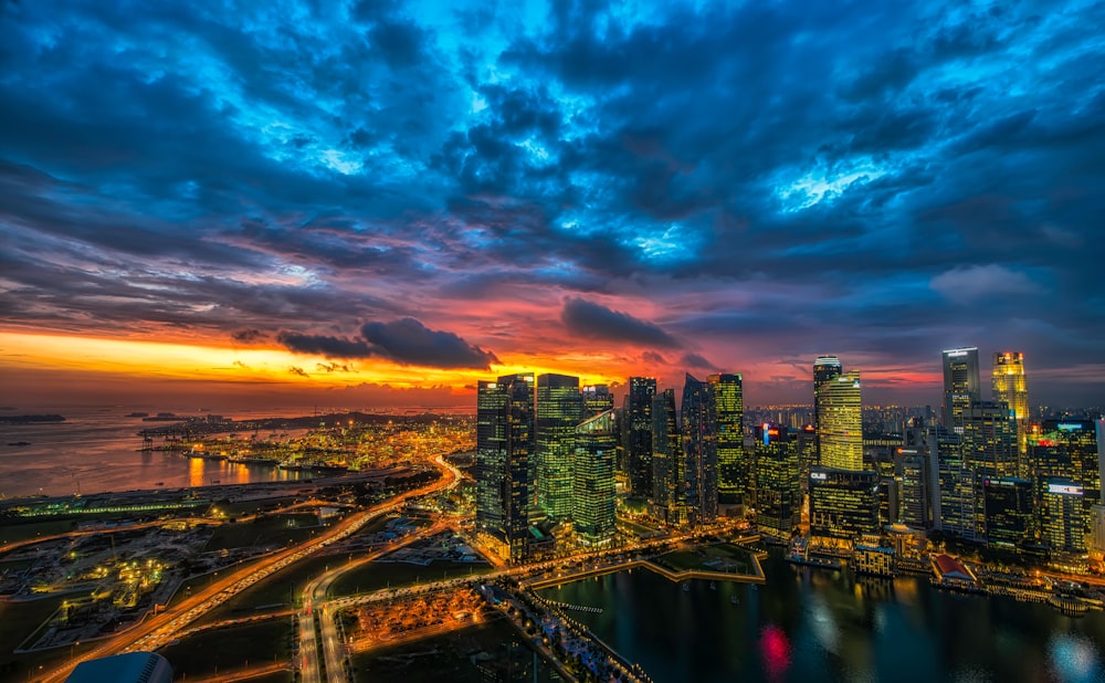 skyscraper during golden hour