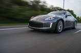 A dynamic angle of the XPeng G6 on the road, emphasizing its performance.