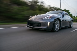 A dynamic angle of the XPeng G6 on the road, emphasizing its performance.