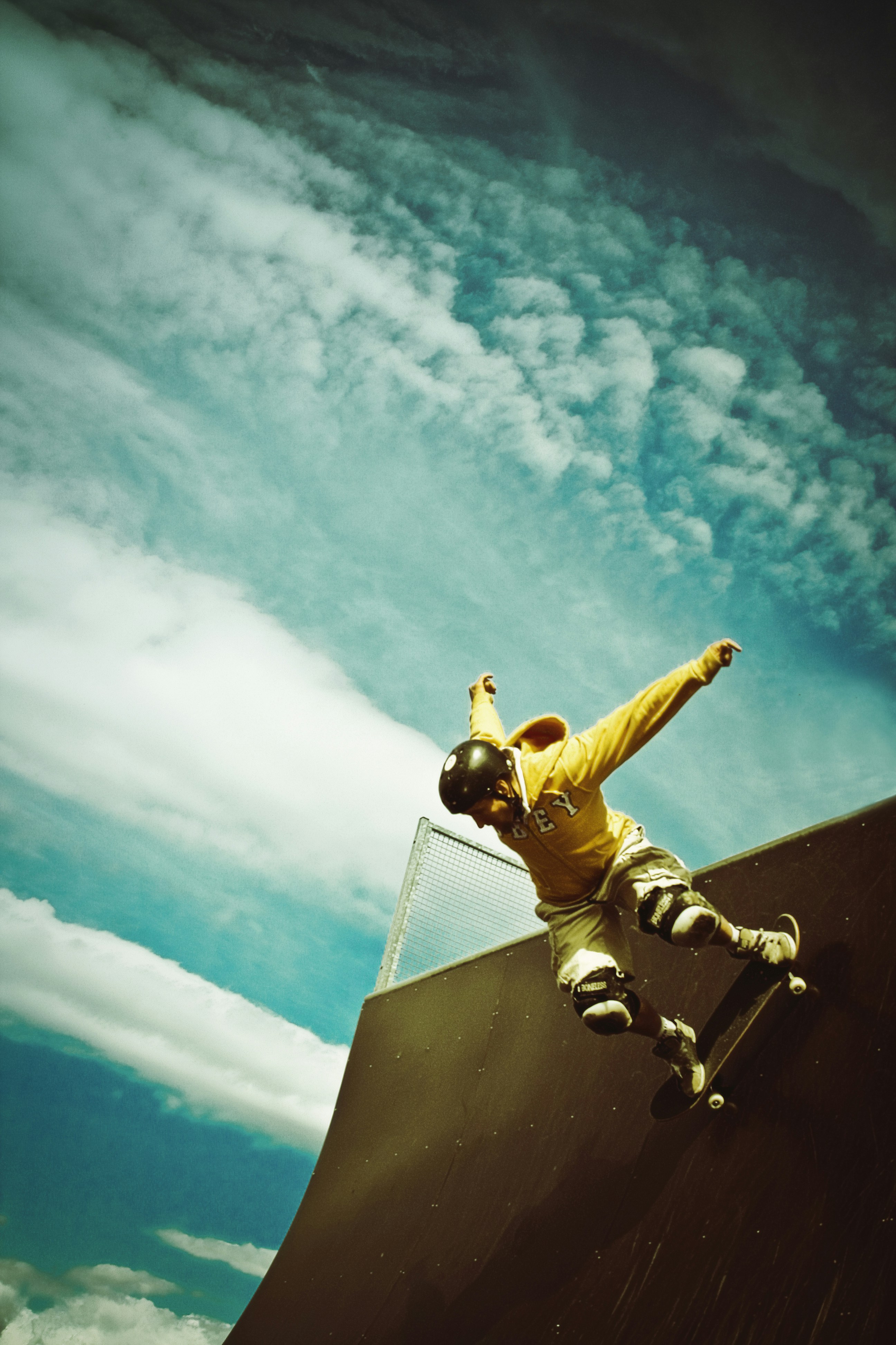 man doing skateboard trick