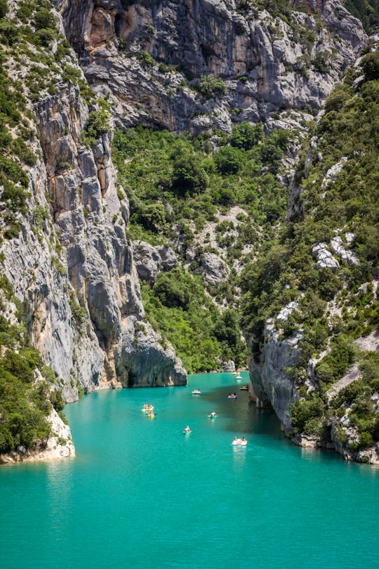 body of water in between mountain in Verdon Natural Regional Park France