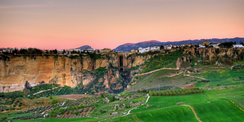 Foto de tierra rural a vista de pájaro