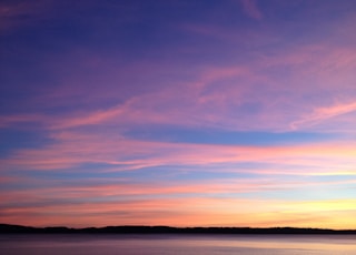 orange and blue sky during golden hour