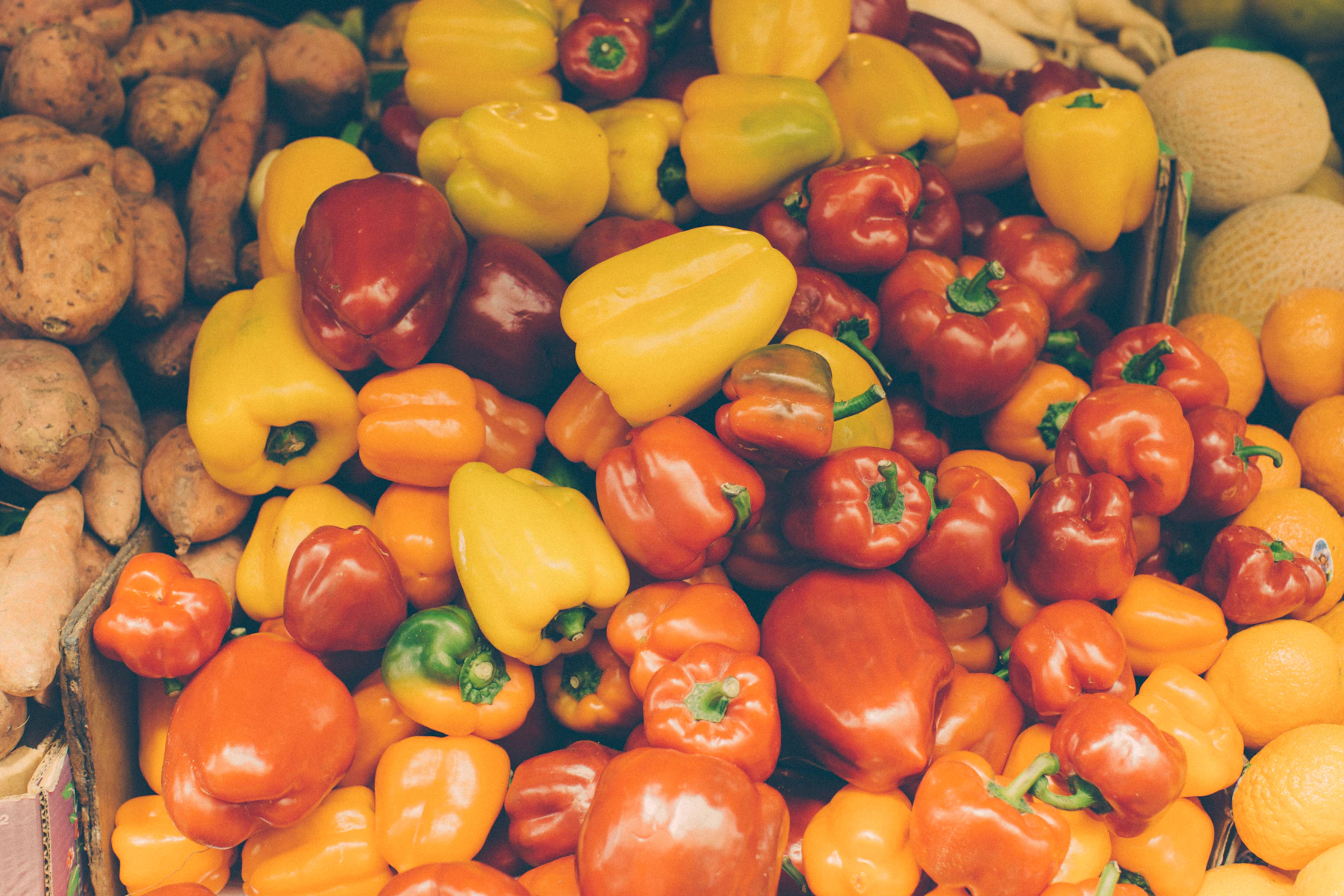 Colorful fresh produce