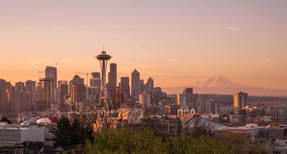 aerial photography of Space Needle, Seattle