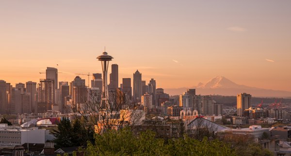 Aerial photography of Space Needle, Seattle
