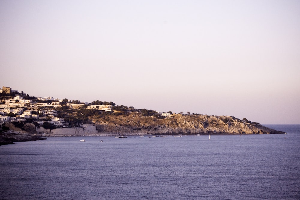 panoramic photo of island