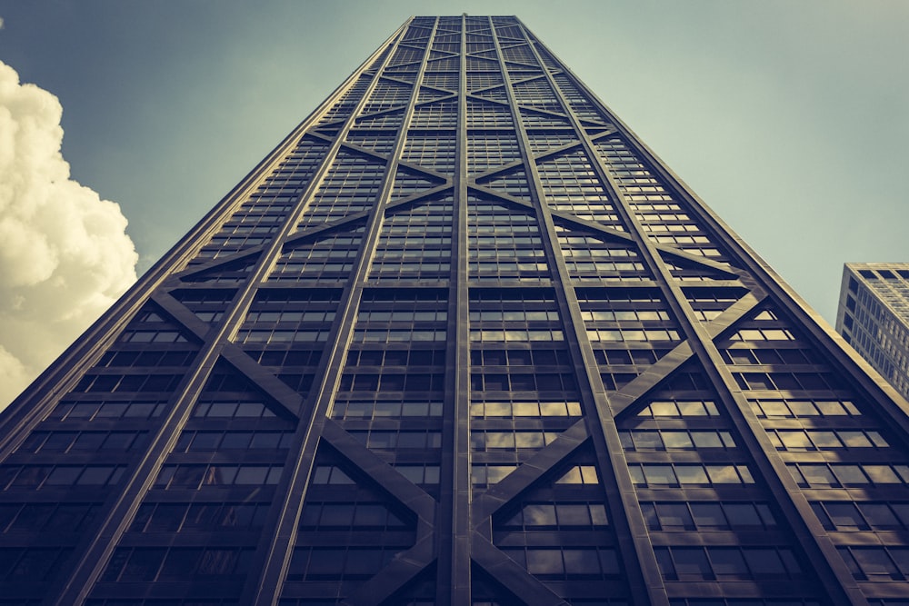 low angle photography of high rise building