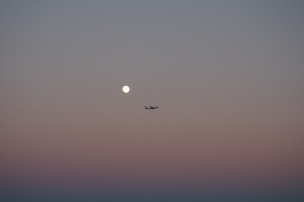 silhouette photo of plane on the sky