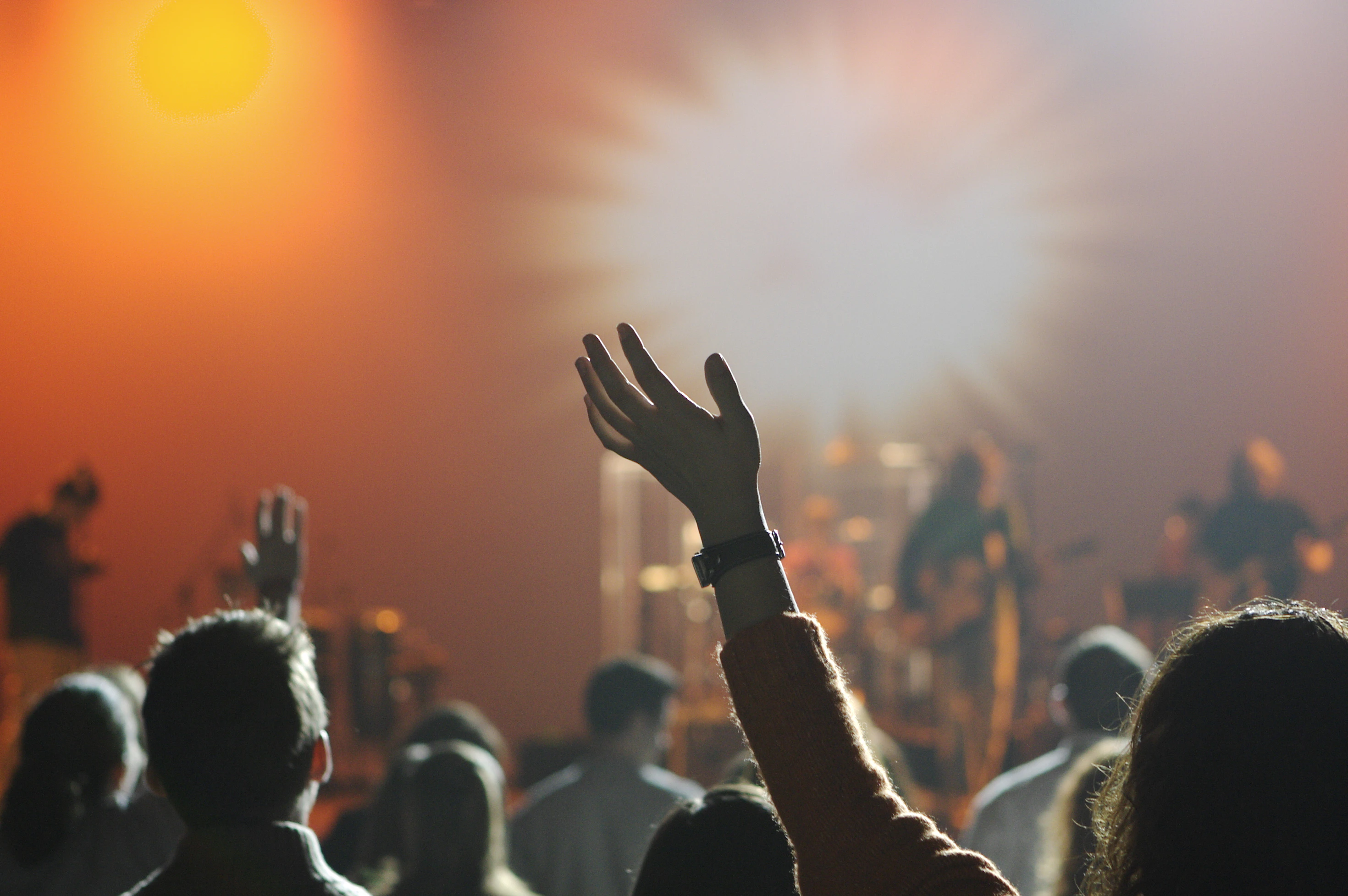 Congregation worshipping